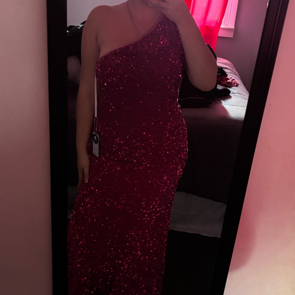 nice fusha prom dress